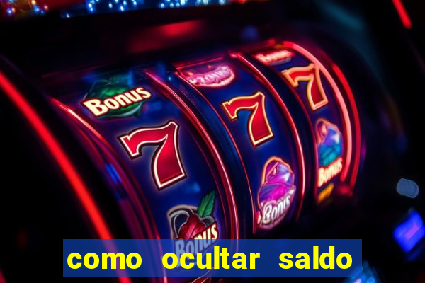 como ocultar saldo na betfair